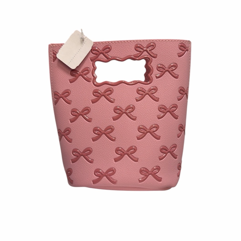 Bath & Body Works Pink Bow Ribbon Reusable Gift Bag/ Cosmetic Tote